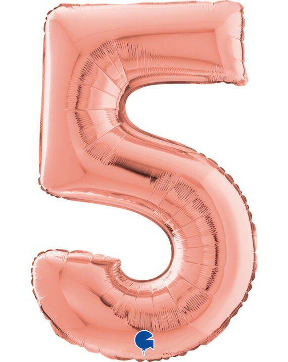 ballon-numer-5-rozowe-zloto