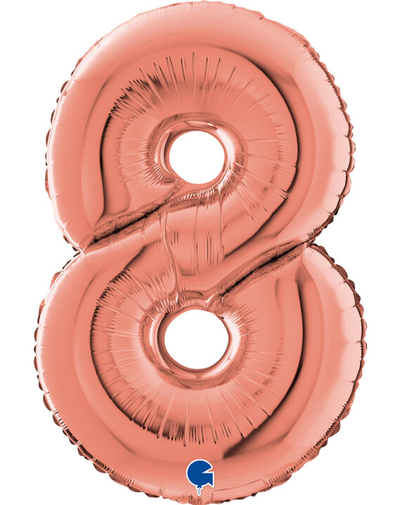 ballon-numer-8-rozowe-zloto