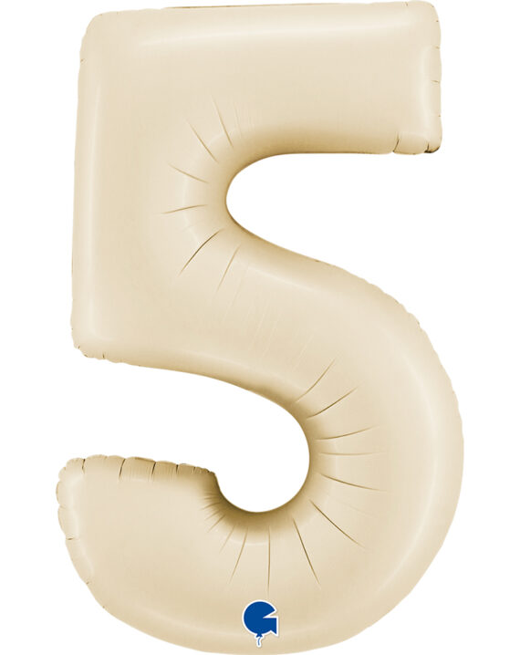 balon-number-5-satin-cream-26inc