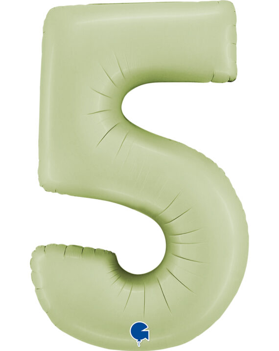 balon-number-5-satin-olive-green
