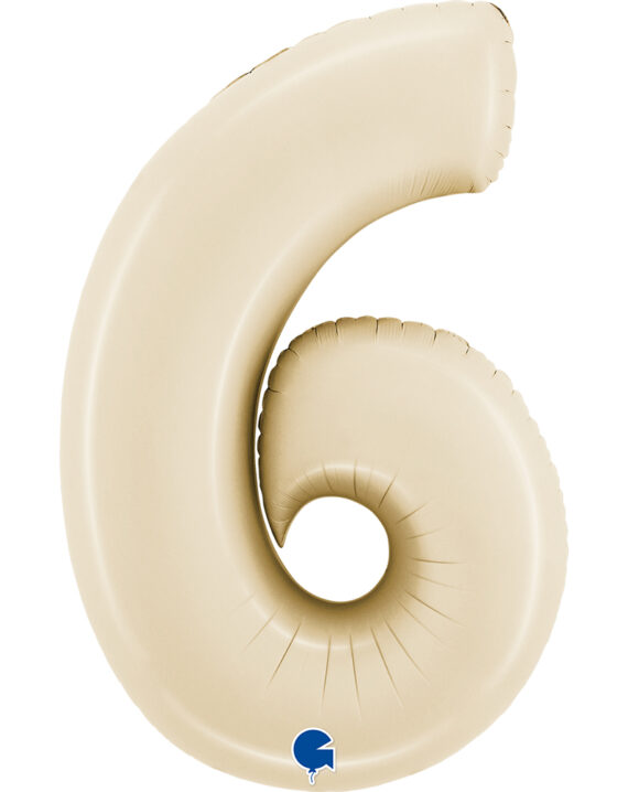 balon-number-6-satin-cream-26inc