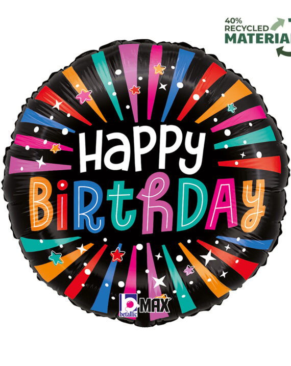 Balon Happy Birthday kolorowy
