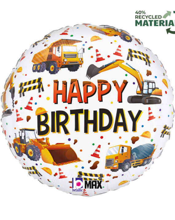 Balon Happy Birthday Sprzęt budowlany