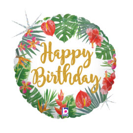 Balon Happy Birthday Tropical