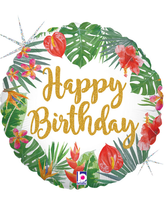 Balon Happy Birthday Tropical